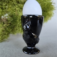 æggebæger på fod med høne sortglaseret med hvide øjne genbruh